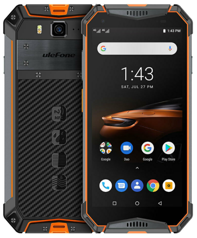 

UleFone Armor 3W 6/64 Gb orange IP68, NFC