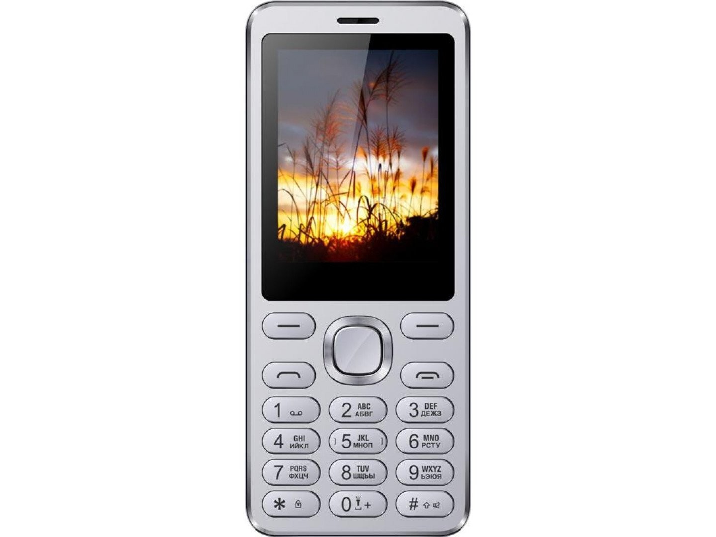 

Кнопочный мобильный телефон Nomi i2411 Silver