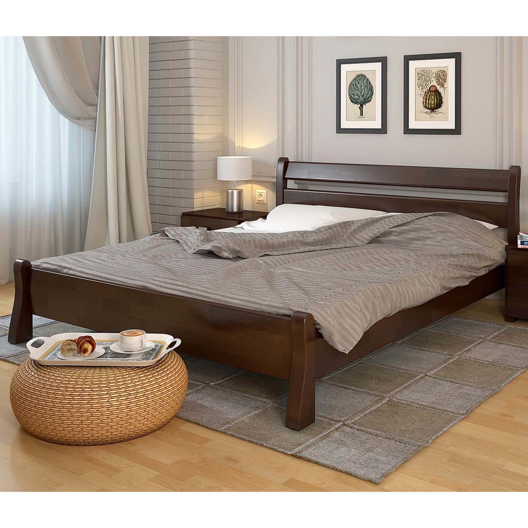 

Кровать Венеция (Arbor Drev) Темный орех 160х200 см 71104_18