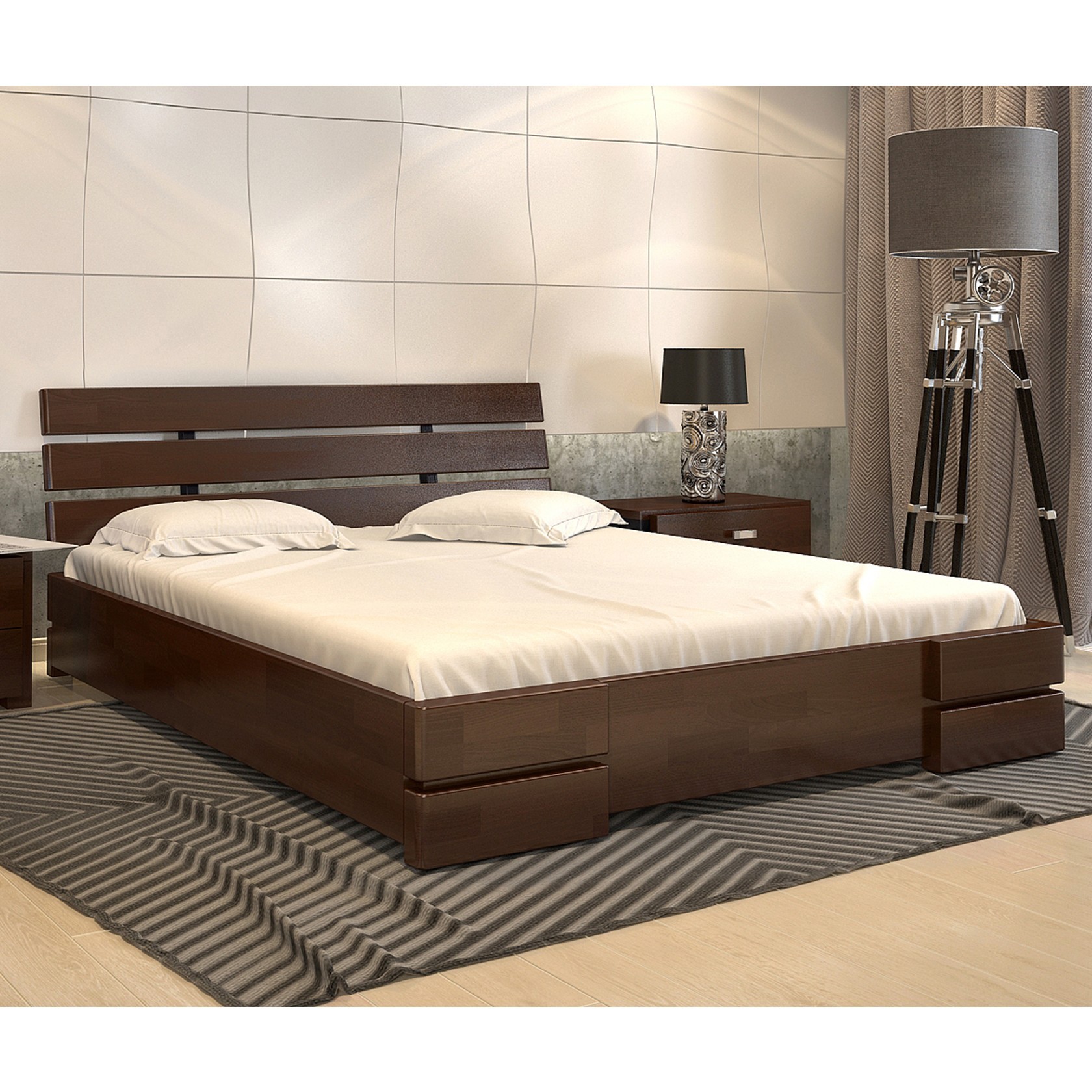 

Кровать Дали Люкс (Arbor Drev) Темный орех 180х200 см 71108_25
