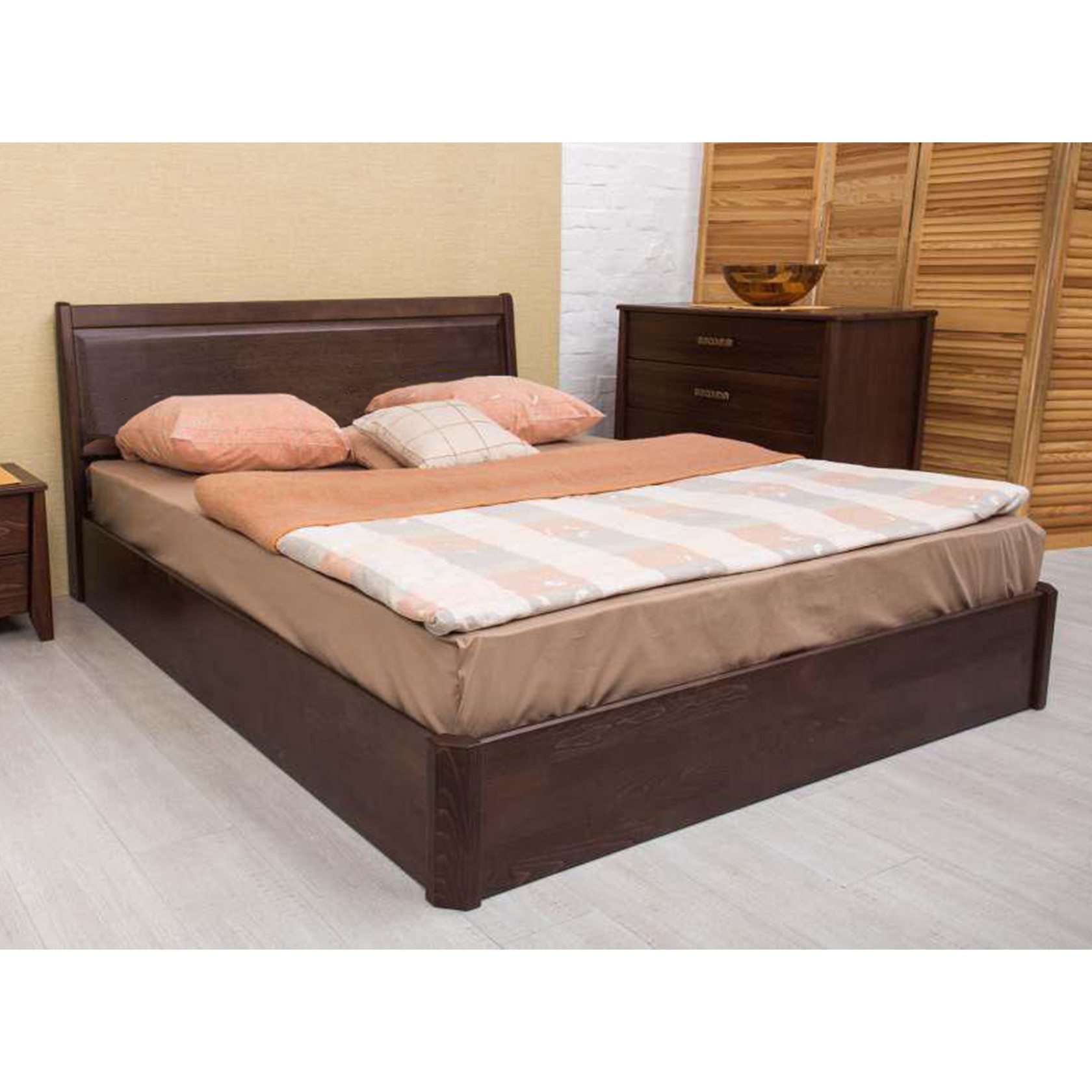 

Кровать Сити с филенкой и механизмом (Олимп) Венге 120х200 см 121120_01