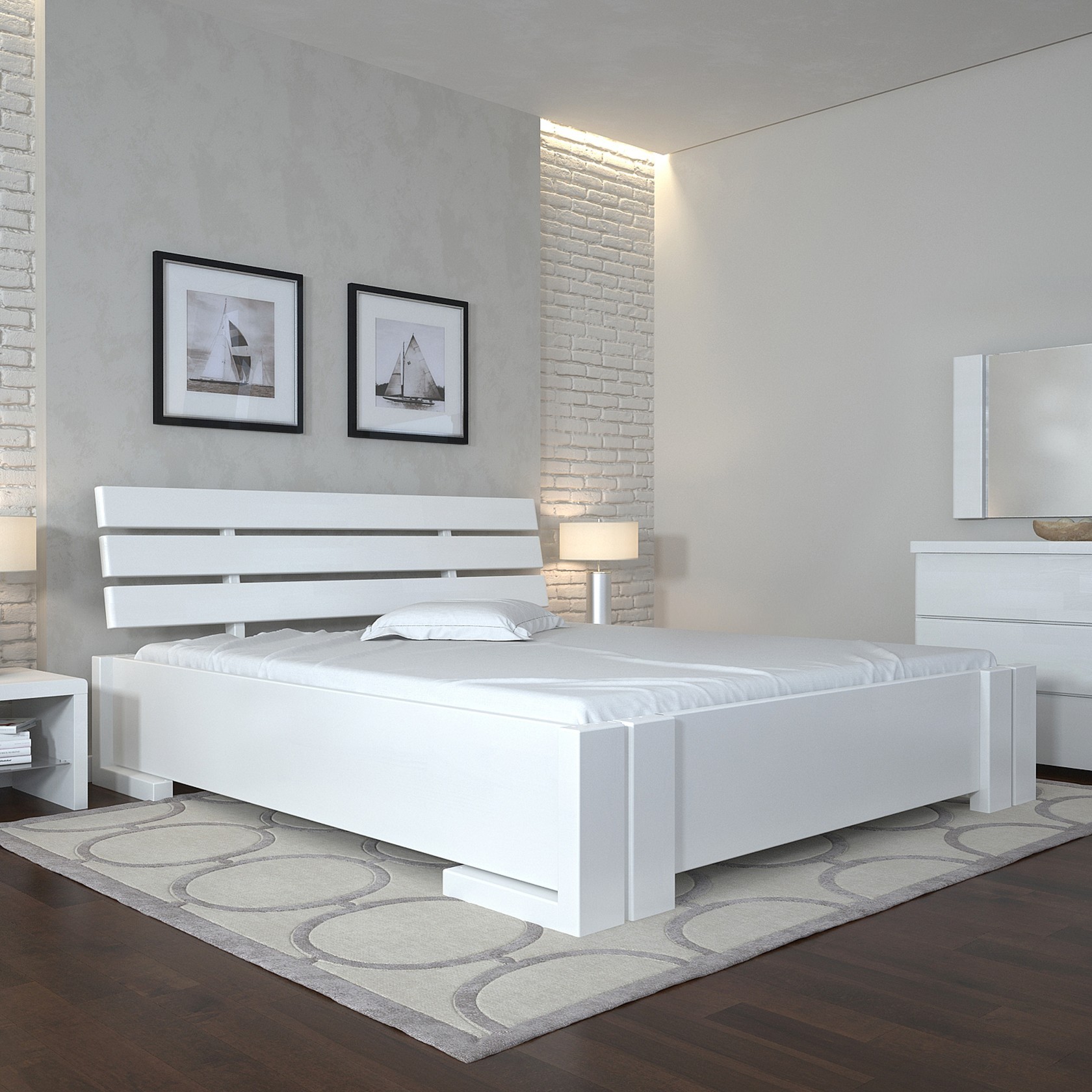 

Кровать Домино (Arbor Drev) Белая 140х200 см 71116_07