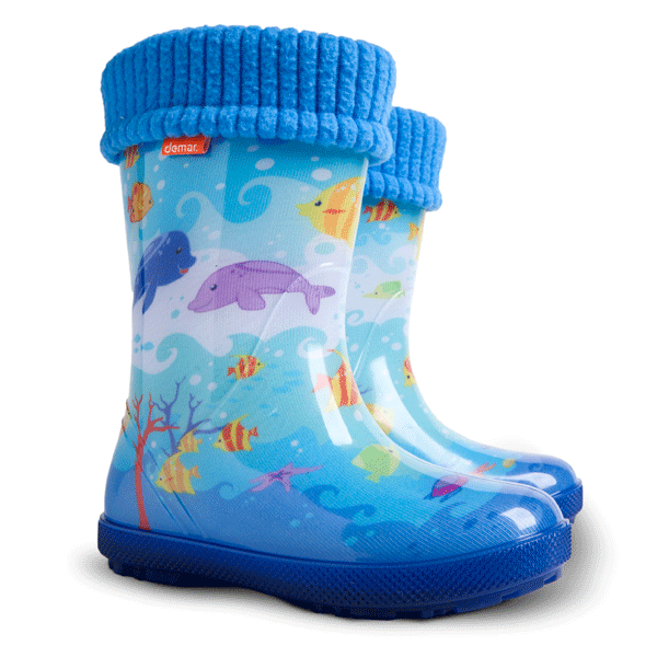 

Детские резиновые сапоги Demar 0449 EG HAWAI LUX PRINT EXCLUSIVE Аквариум синего цвета. 28/29