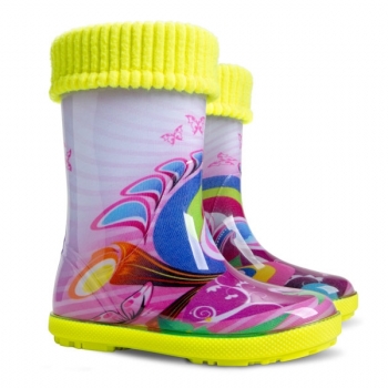 

Детские резиновые сапоги Demar 0449 EA HAWAI LUX PRINT EXCLUSIVE розового цвета. 34/35
