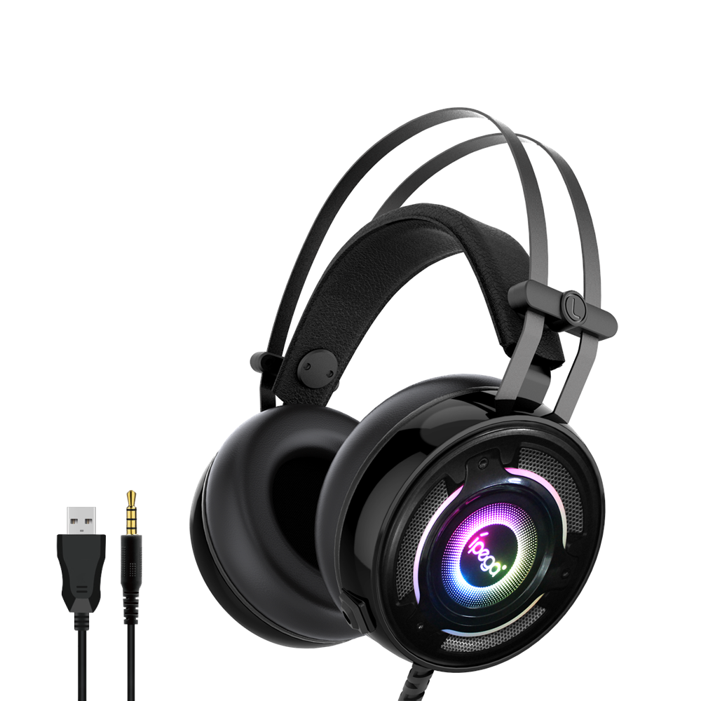 

Геймерские наушники iPega PG-R008 с RGB подсветкой (Черный)