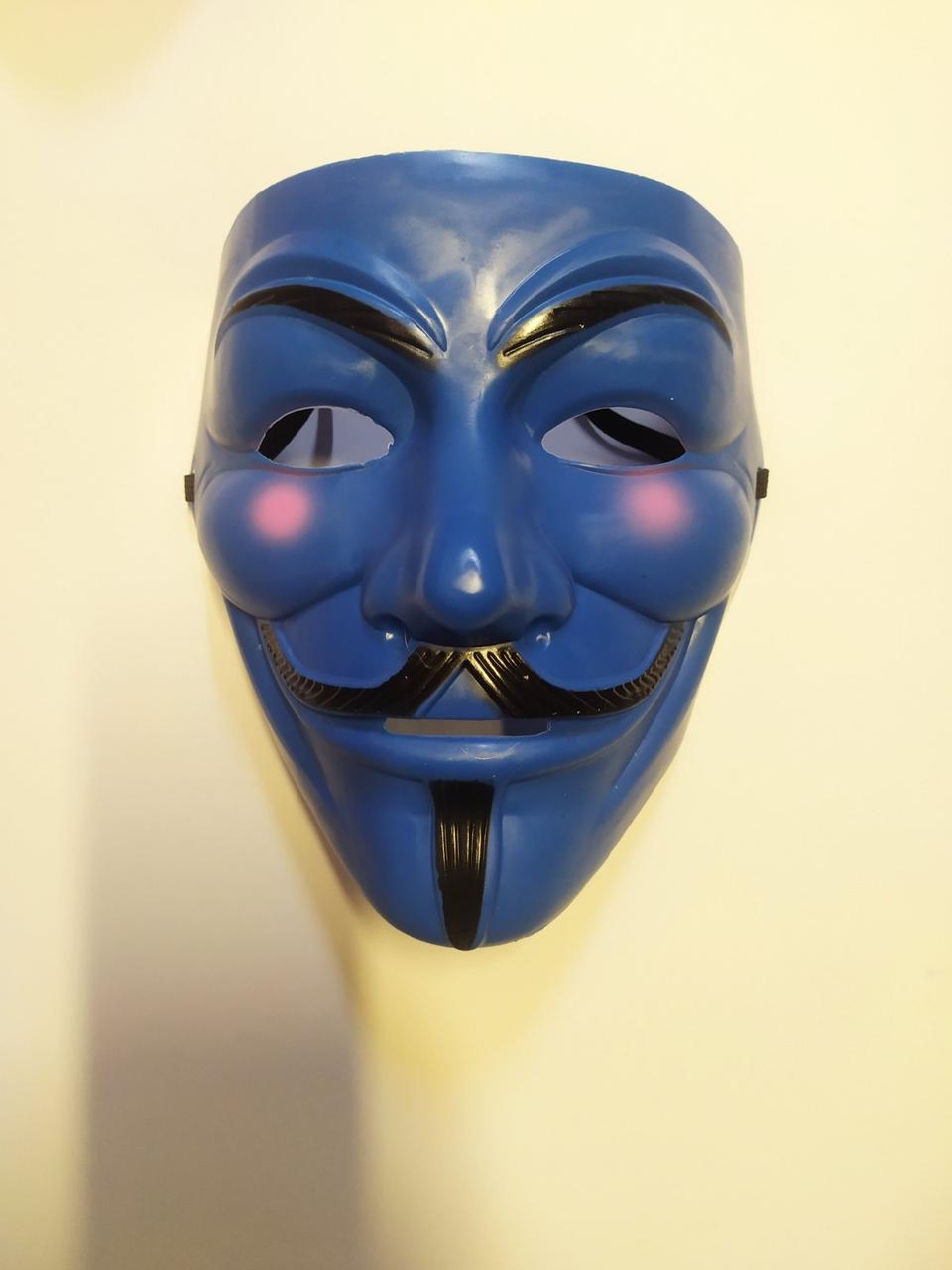 

Маска Анонимуса Гай Фокс V - значит вендетта синяя