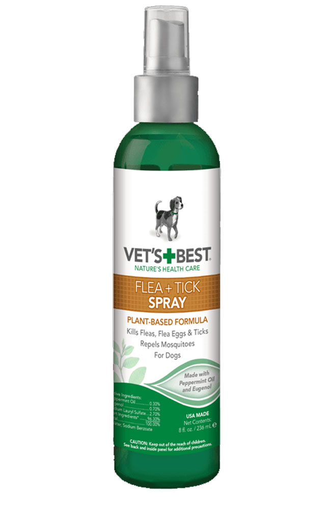 

Спрей от блох, клещей и москитов для собак "Flea + Tick Spray" 236 мл Vet's Best BGL-VB-12