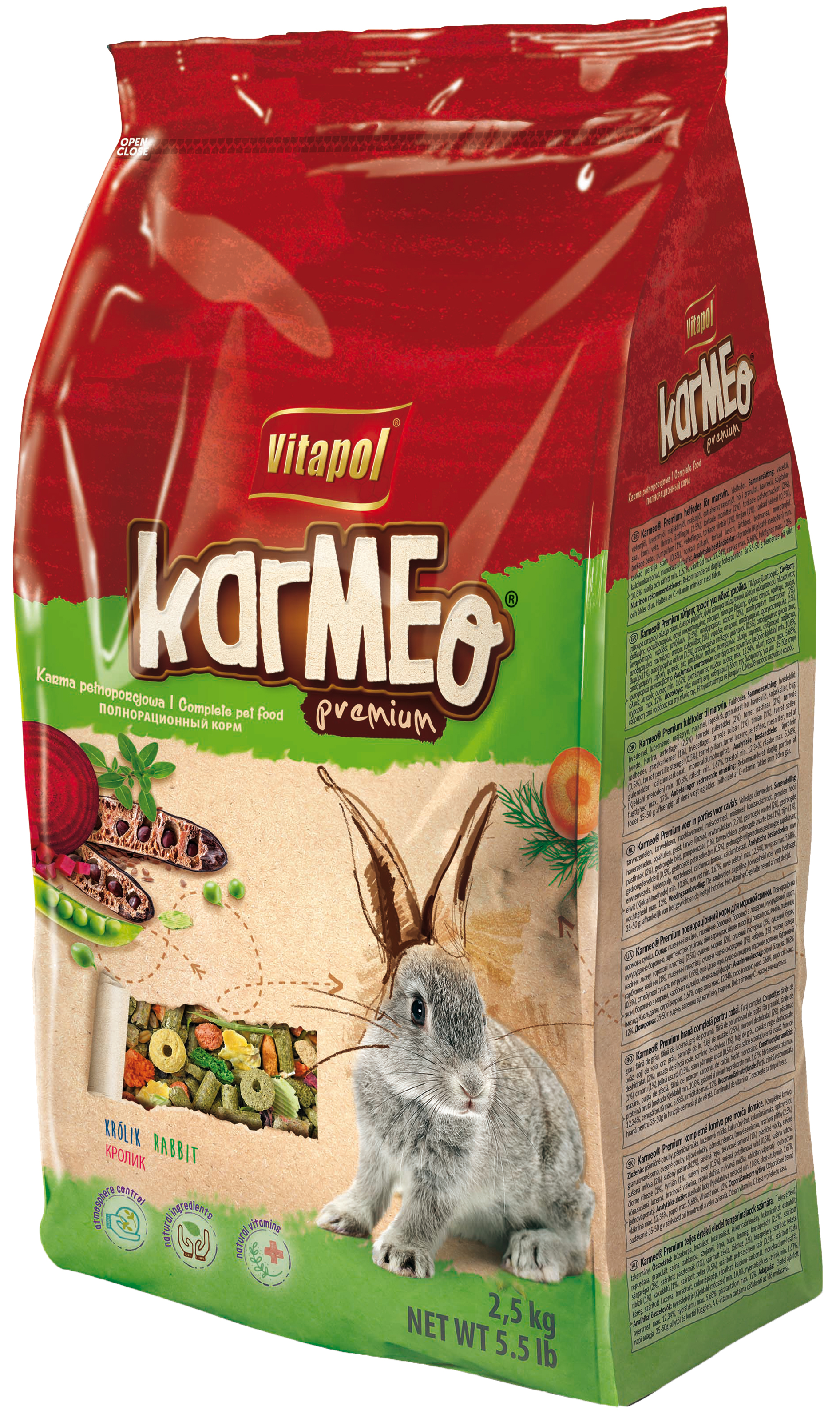 Акция на Корм для кроликов Vitapol Karmeo Премиум 2.5 кг (5904479012685) от Rozetka UA