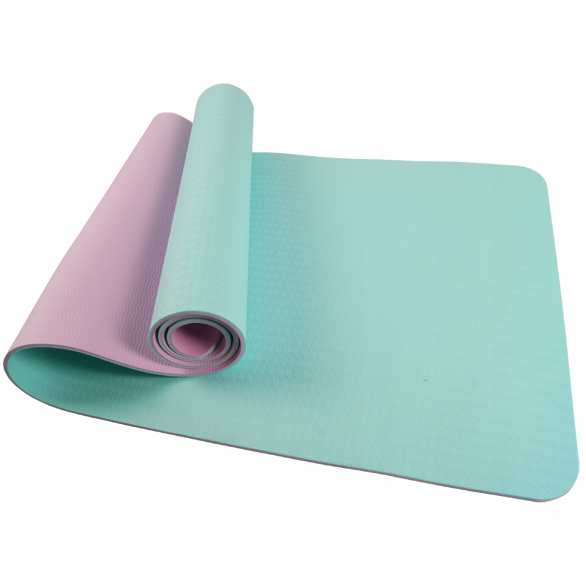 

Коврик (мат) для йоги и фитнеса SportVida Tpe 4 мм Sky Blue/Pink