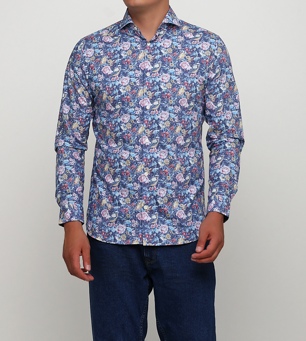 

Рубашка Selected 16068961-DARK-SAPPHIRE XL узор