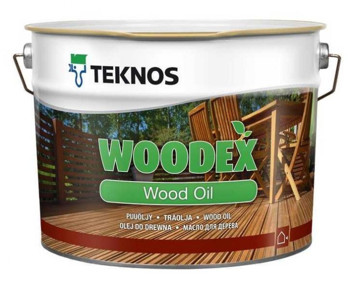 

Масло для дерева Teknos WOODEX WOOD OIL ( Текнос ВУДЕКС ВУД ОЙЛ ) 9 л на растворителе, внутри и снаружи