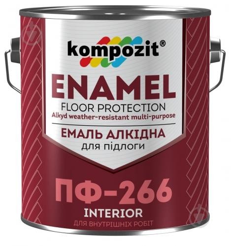 

Эмаль Kompozit ПФ-266 ( Композит ПФ-266 ) 2.8 кг алкидная, для пола внутри зданий