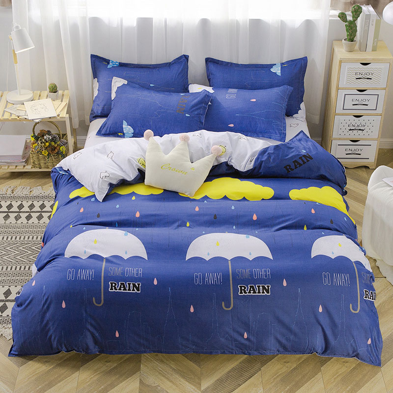 

Комплект постельного белья Rain (полуторный) Berni Home Синий
