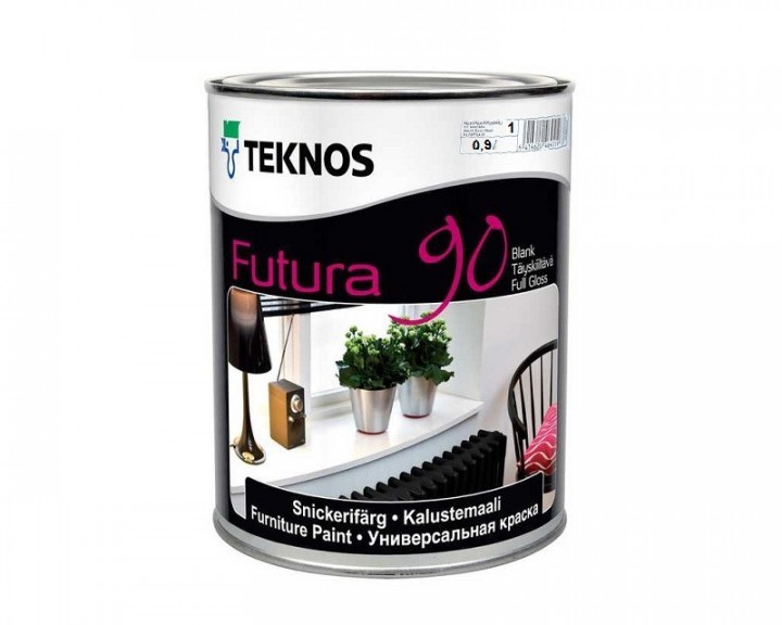 

Краска Teknos FUTURA 90 ( Текнос ФУТУРА 90 ) 0.9 л высокоглянцевая, тиксотропная, уретано-алкидная, для дерева и металла, внутри и снаружи