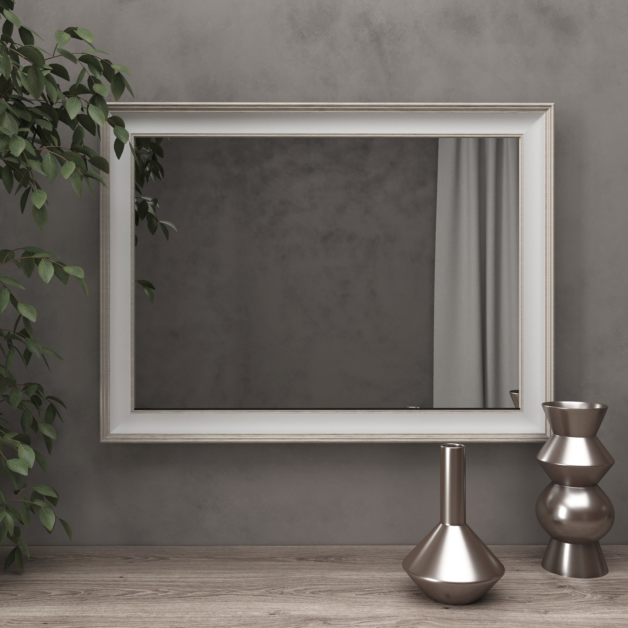 

Зеркало настенное 80х60 Светло-бежевое Black Mirror 5835-283 в спальню коридор ванную комнату прихожую гардеробную