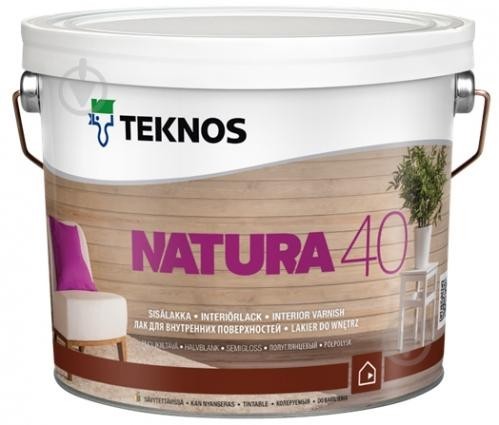 

Лак Teknos NATURA 40 ( Текнос НАТУРА 40 ) 9 л акриловый, водоразбавляемый, полуглянцевый, для дерева