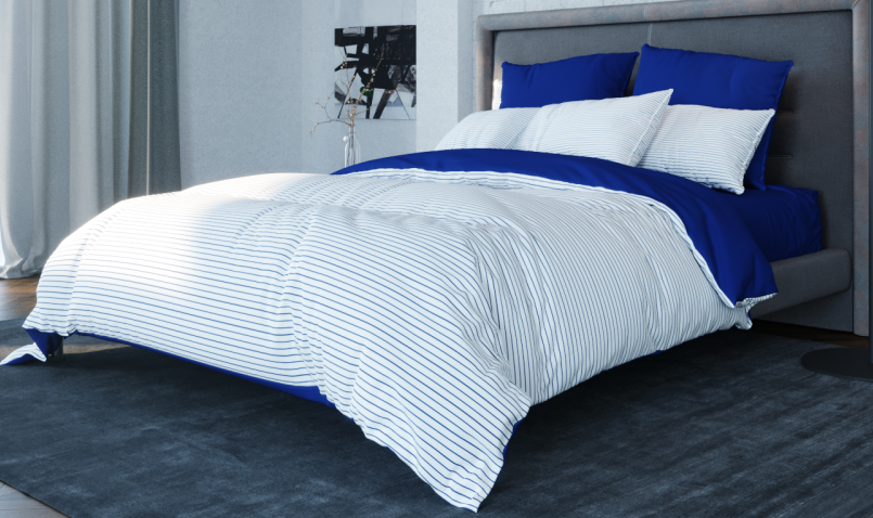 

Постельное белье ТЕП Balakhome. 016 STRIPE BLUE-2,0-спальный