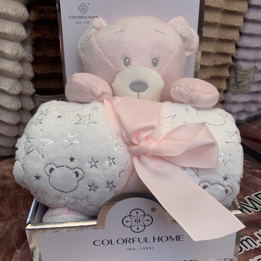 

Плед в кроватку (коляску) с мягкой игрушкой