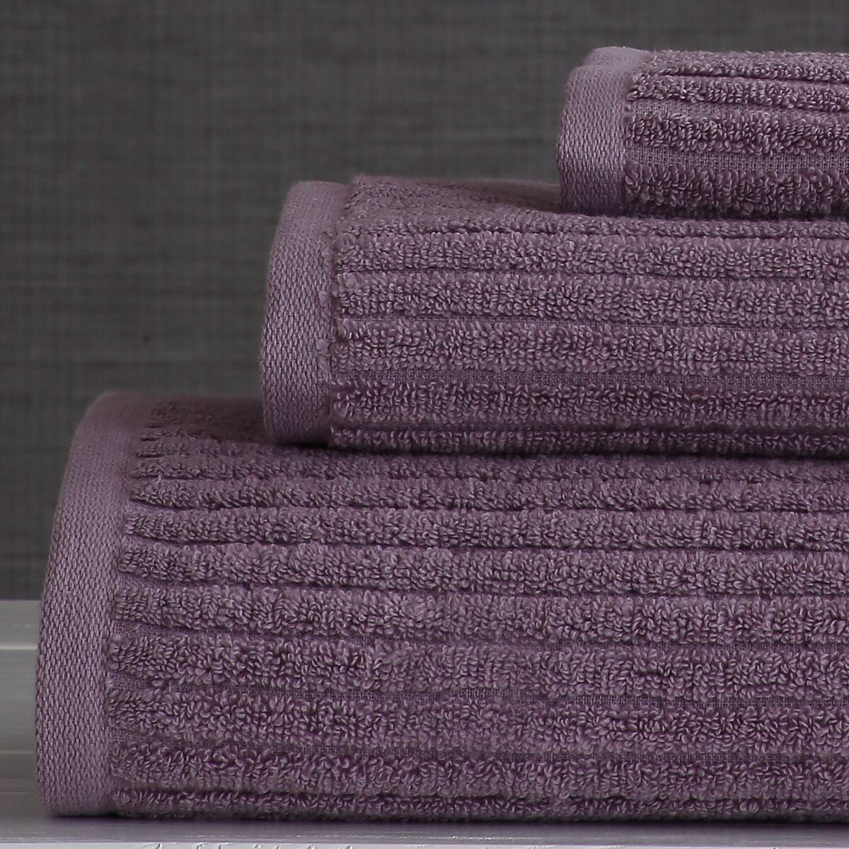 

Набор полотенец Pavia Stripe Lila 75х150, 50х85, 30х30 см Лиловый турция, махра