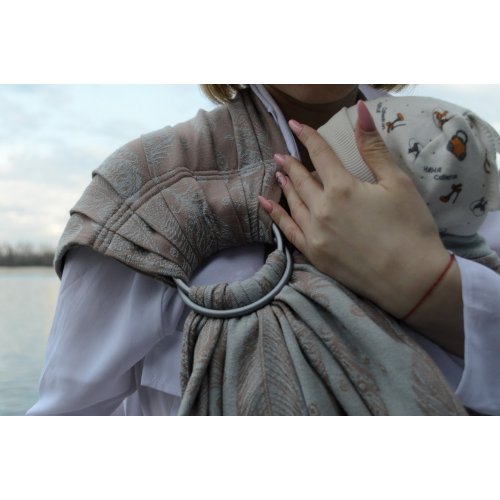 

Слинг с кольцами для новорожденного Sling Art - Feathers blue