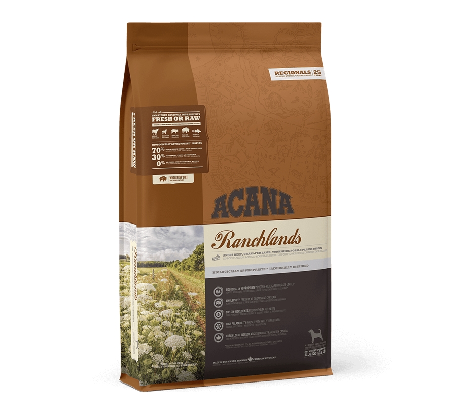

Сухой корм для собак с красным мясом ACANA RANCHLANDS DOG 11.4 кг Acana BGL-AC-107