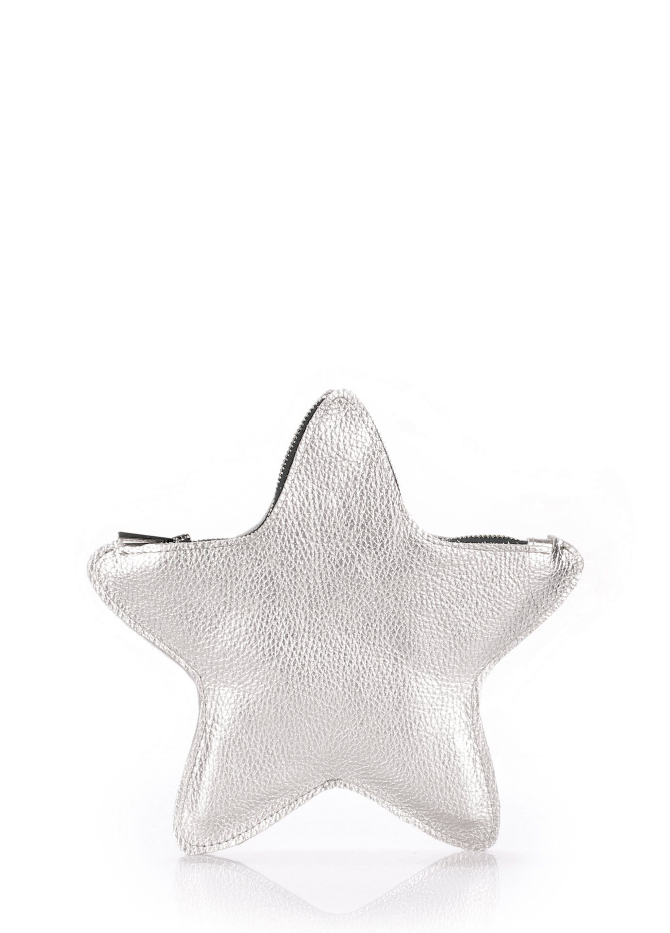 

Косметичка-клатч кожаная PoolpartySTAR Silver