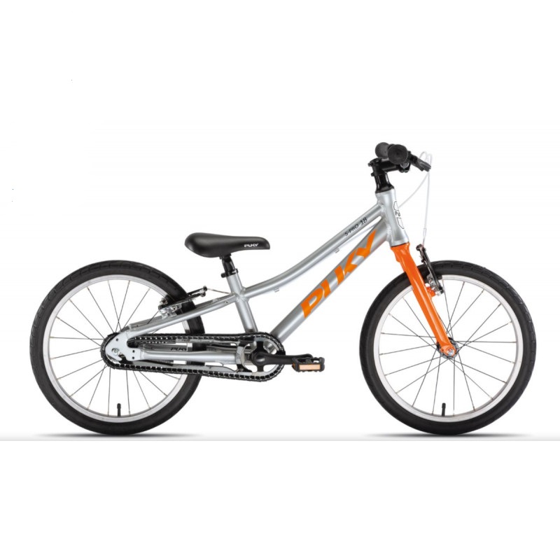 

Велосипед двухколесный Puky S-PRO 4408 Grey-Orange с надувными колесами 18" и светоотражателями + V-образный тормоз