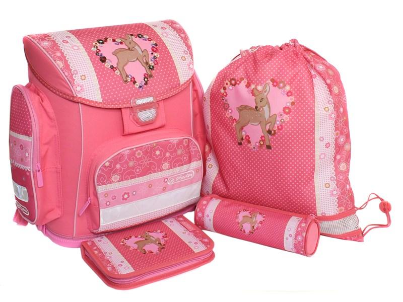 

Школьный ранец Herlitz Midi Plus Heart Fawn с наполнением