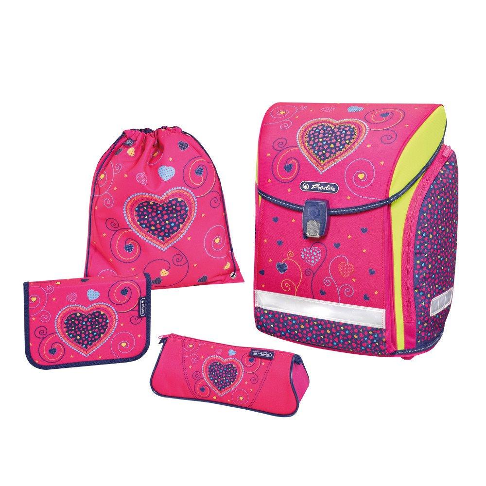 

Школьный ранец Herlitz Midi Plus Pink Hearts с наполнением