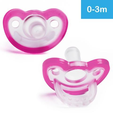 

Пустушка силіконова RazBaby JollyPop Pink 0-3M 2шт
