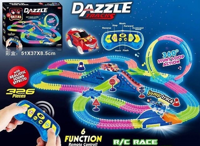 

Гоночный автотрек с пультом управления Dazzle Tracks 134 (326 деталей)