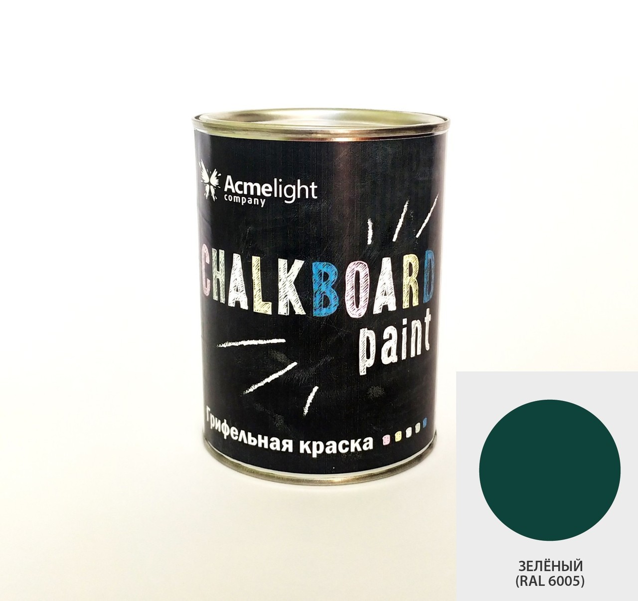 

Грифельная краска Acmelight chalkboard, 1 кг, зелёная (RAL 6005)