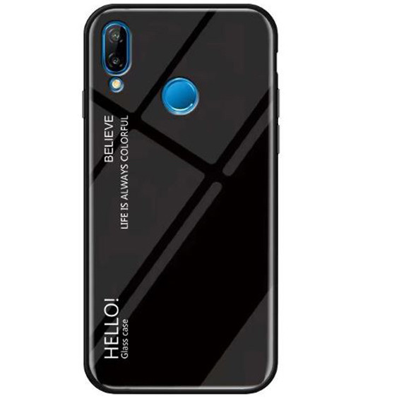 

TPU+Glass чехол Epik Gradient HELLO для Xiaomi Redmi Note 7 / Note 7 Pro / Note 7s Черный