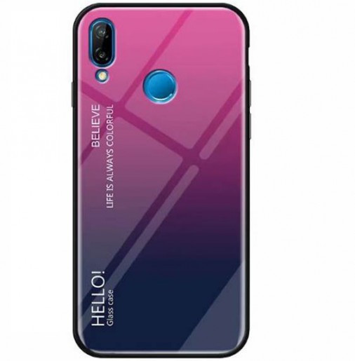

TPU+Glass чехол Epik Gradient HELLO для Xiaomi Redmi 7 Малиновый
