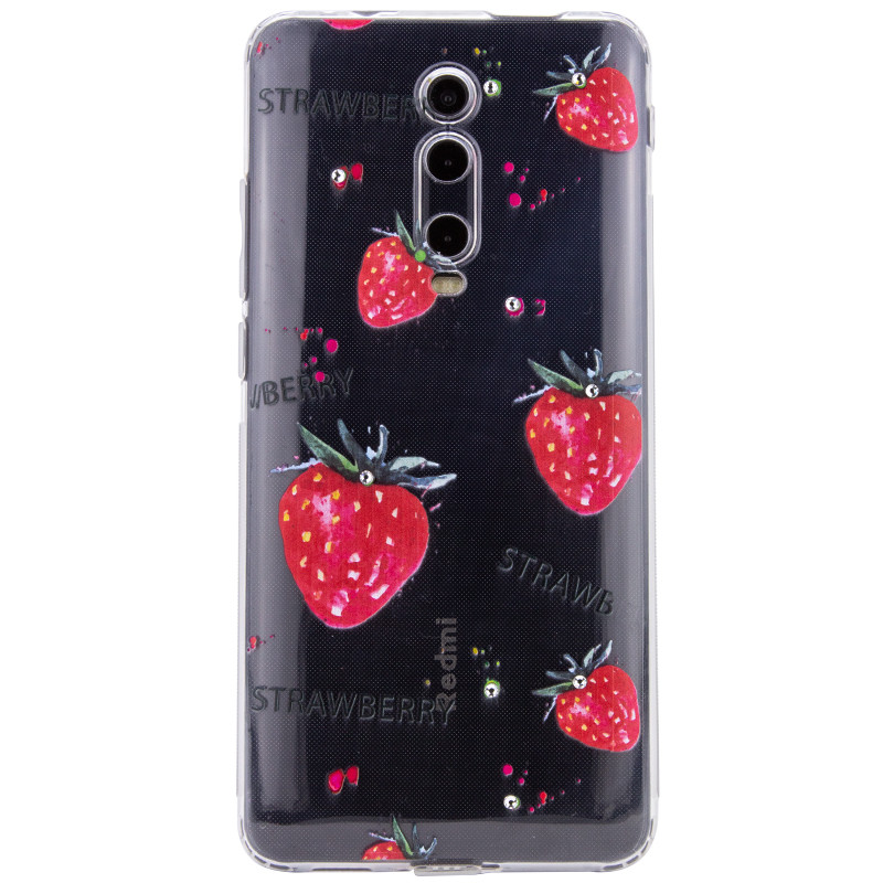 

TPU чехол Epik Luxure Diamond full protective для Xiaomi Redmi K20 / K20 Pro / Mi9T / Mi9T Pro Прозрачный / Клубника