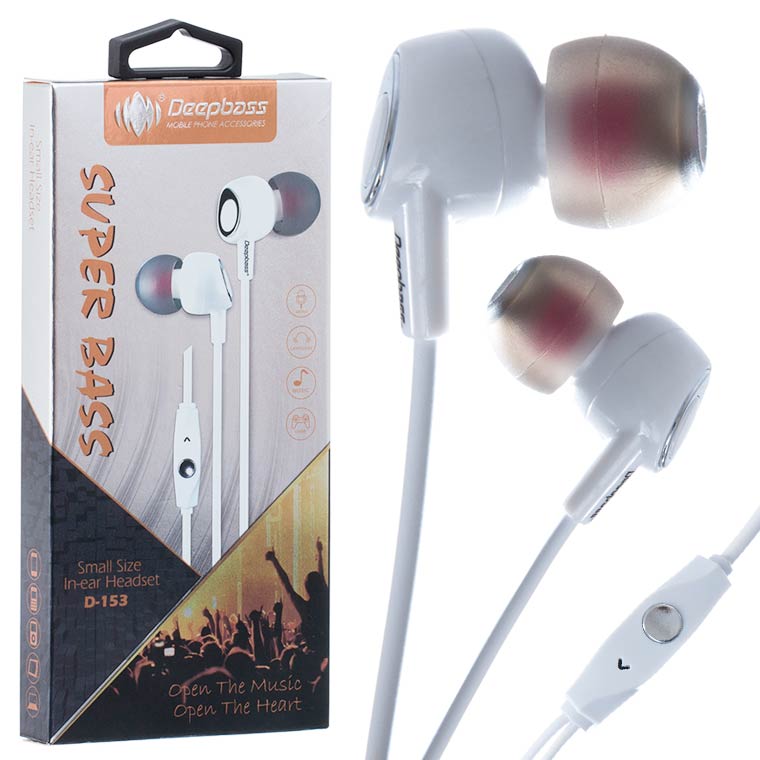 

Наушники с микрофоном Deepbass D153 белые
