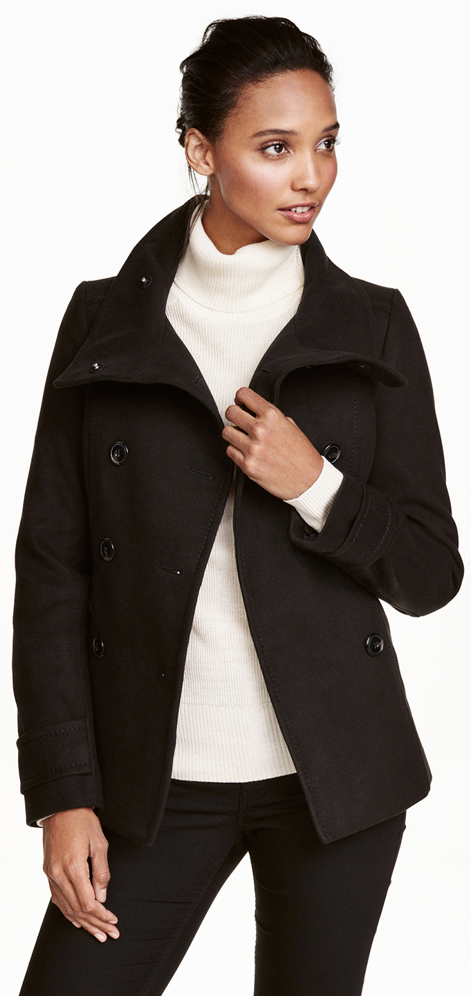 

Пальто H&M 0390162_черный 36 Черное