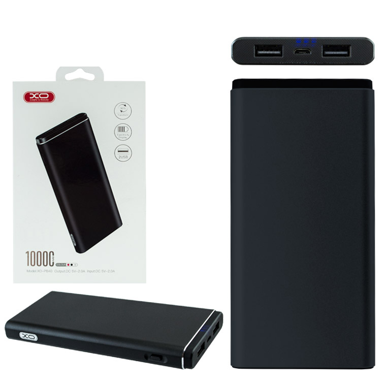 

Power Bank XO PB40 10000 mAh черный