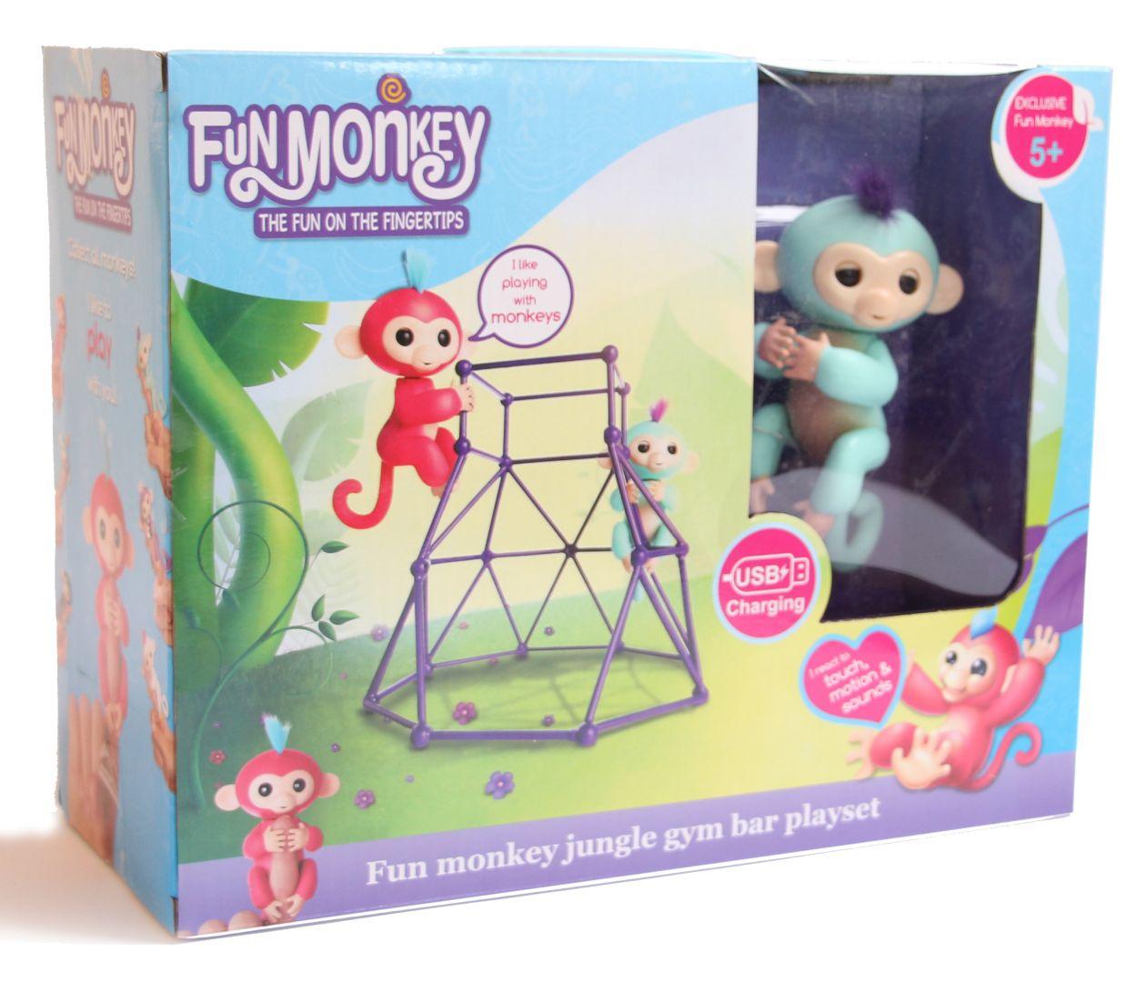 

Комплект Fingerlings Jungle Gym PlaySet + интерактивная обезьянка Zoe бирюзовая