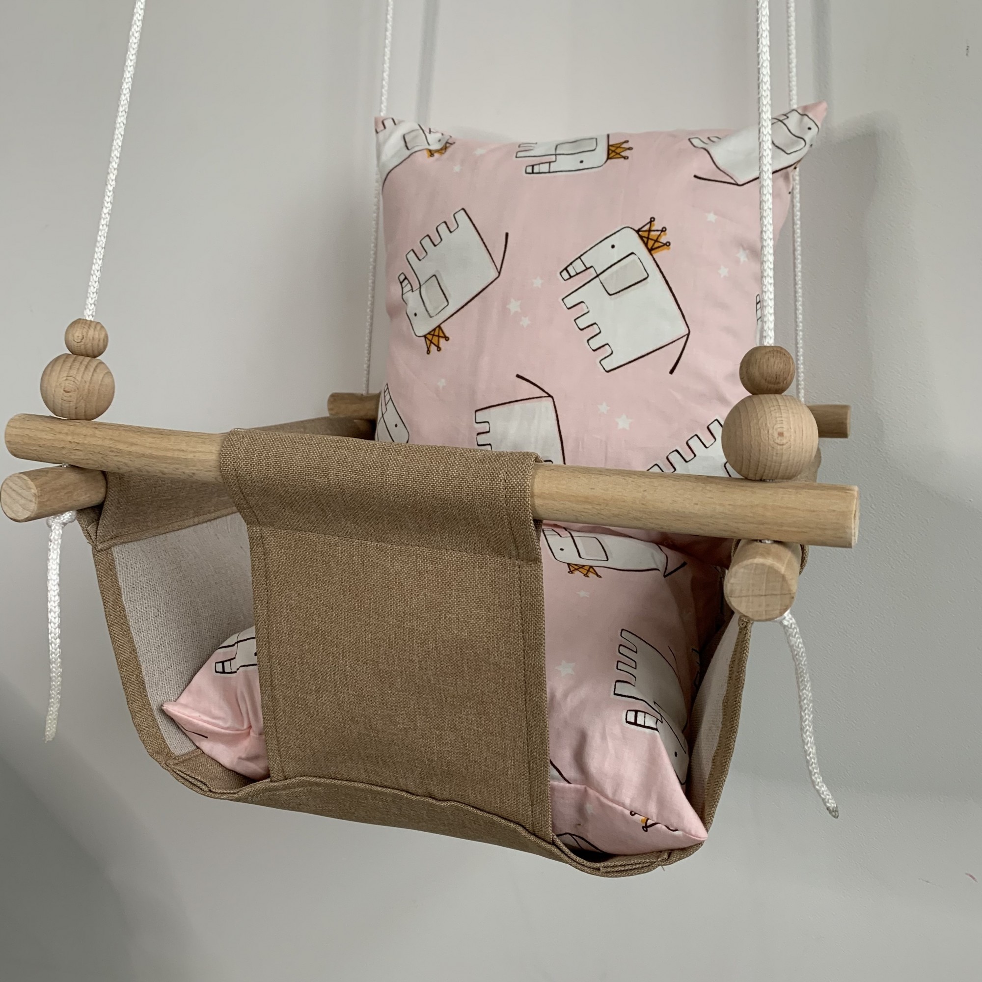 

Детская качеля Infancy Слоники Карамельная основа