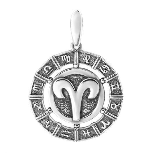 

Серебряная подвеска знак зодиака Овен 3089-1
