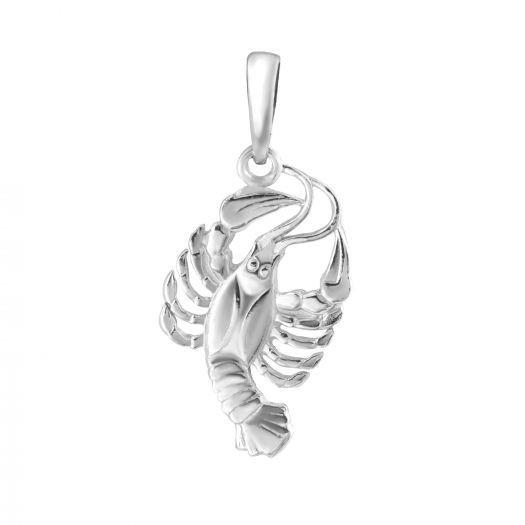 

Серебряная подвеска знак зодиака Рак 3085-4