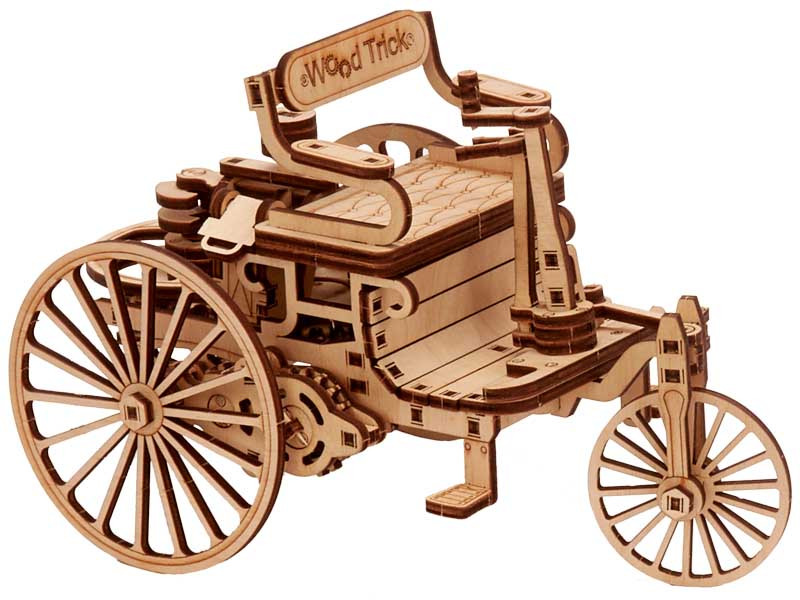 

Деревянный 3D конструктор "Первый автомобиль" Wood Trick