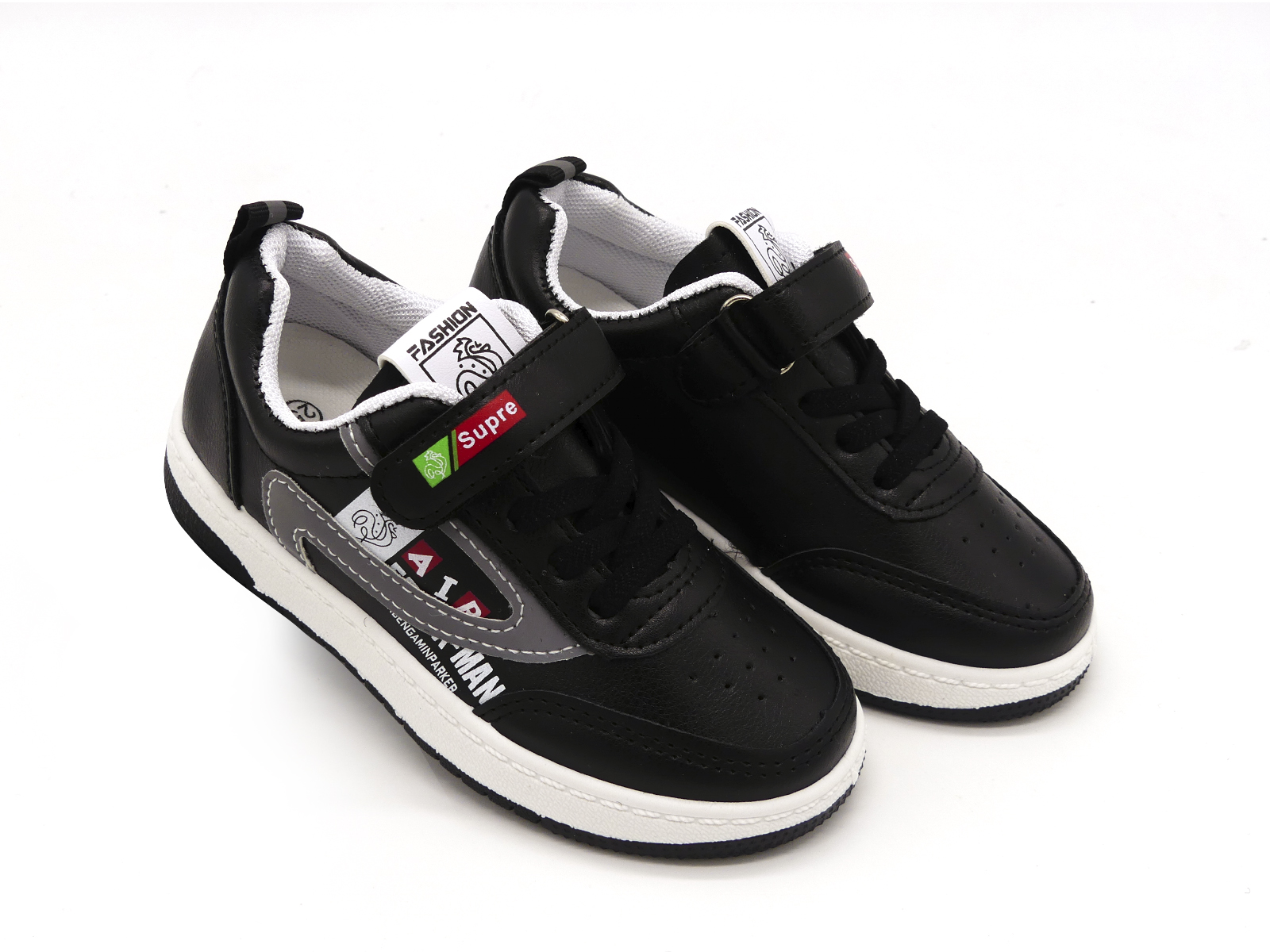 

Кроссовки Ashiguli черные на липучке (801-1) 34(р)