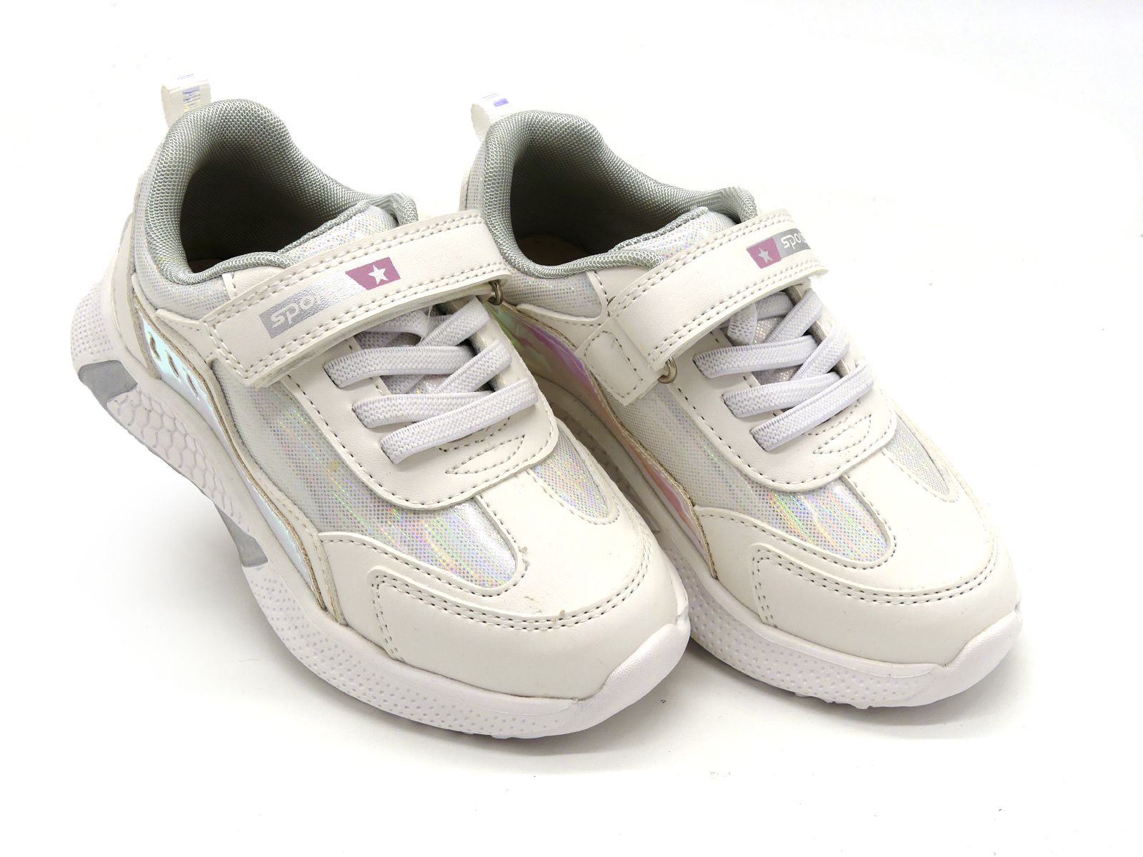 

Кроссовки Weestep белые голограмма (818-37) 29(р)