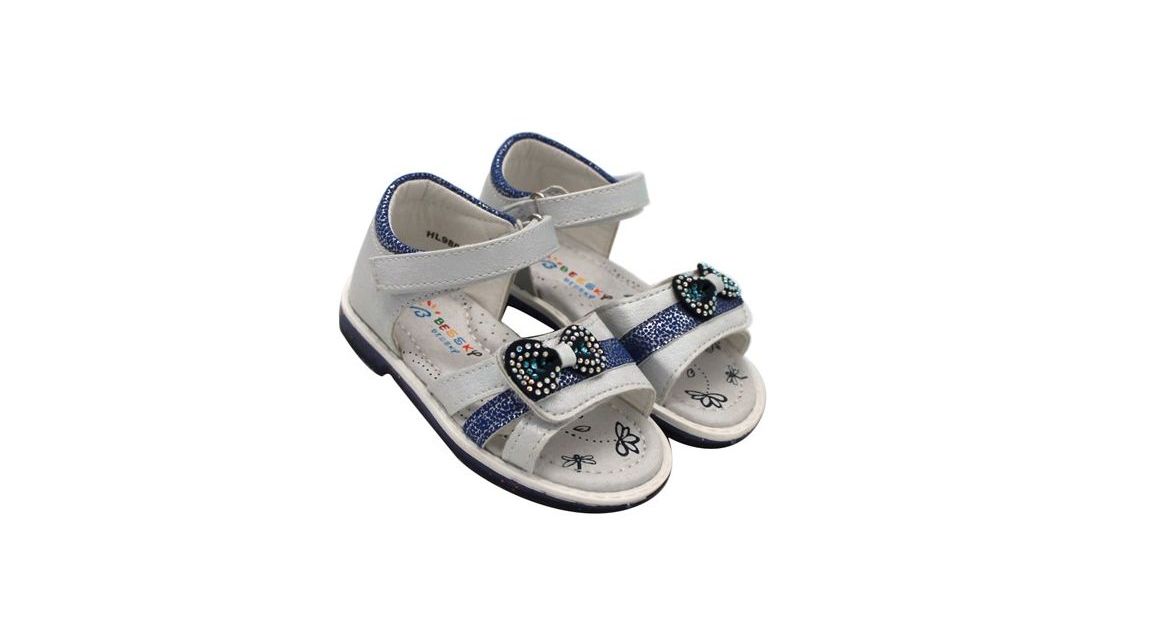 

Босоножки Baby Sky 23(р) белые с синим бантиком. (HL9806)