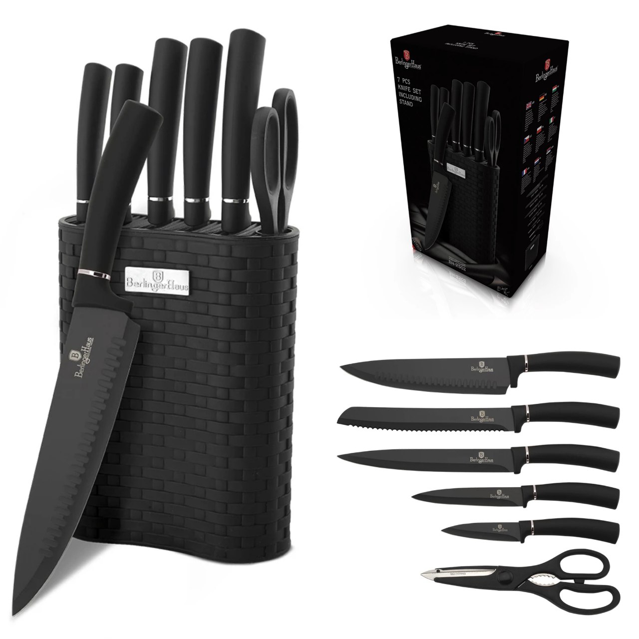 

Набор ножей Berlinger Haus Black Silver Collection из 7 предметов BH-2502
