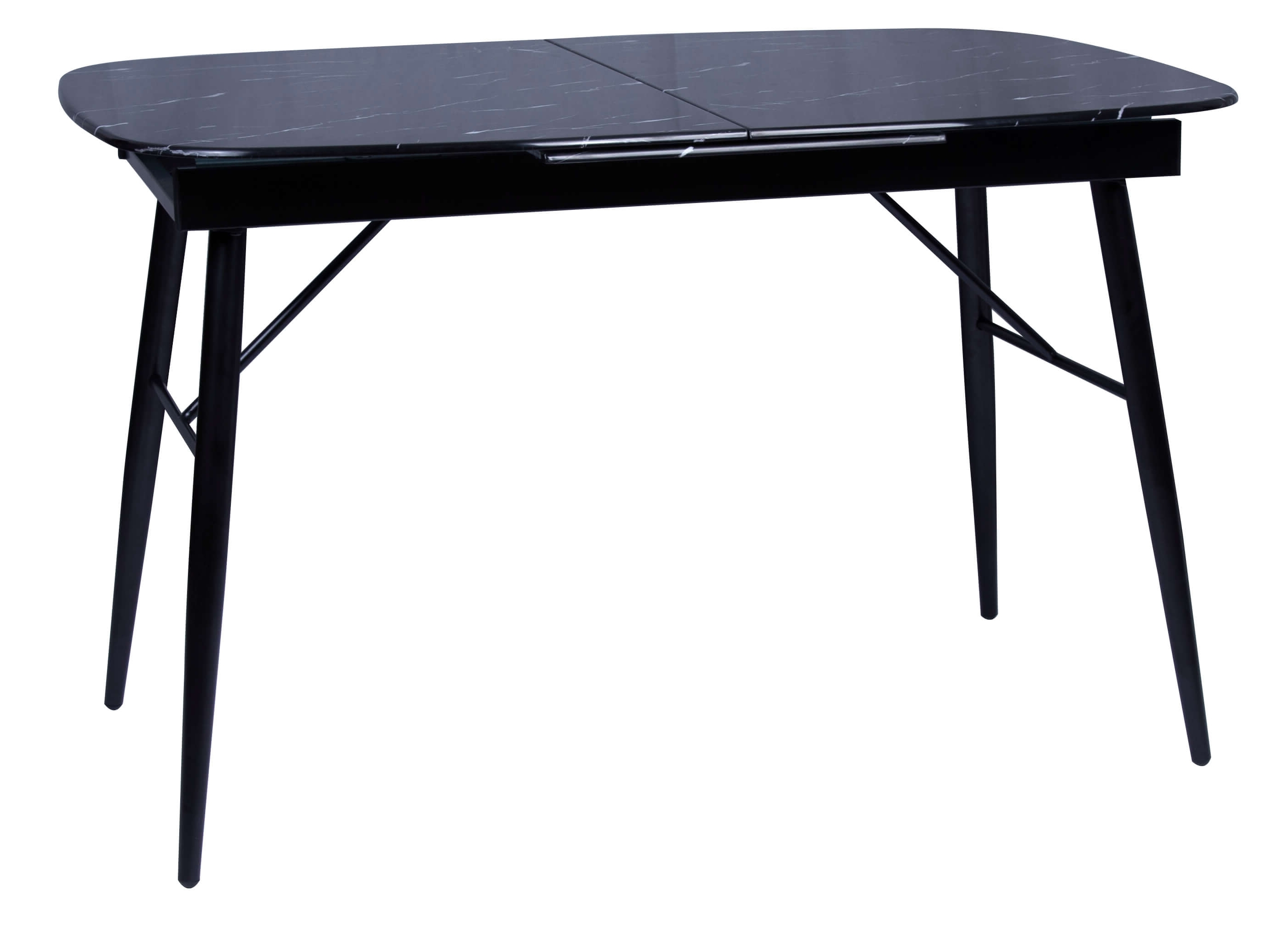 

Стол обеденный раскладной стеклянный черный мрамор DAOSUN UDT 9016