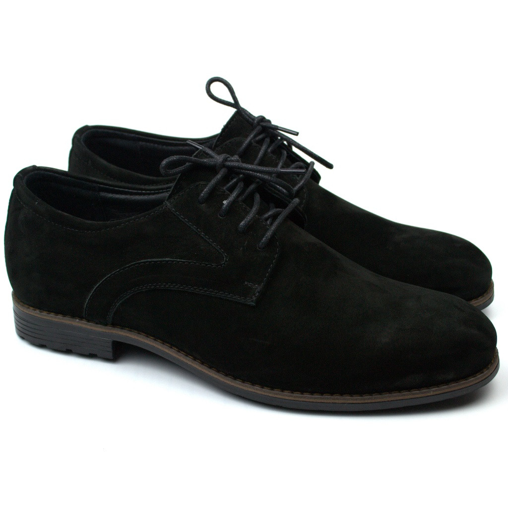 

Мужские черные туфли дерби нубук Rosso Avangard Solder Black NUB Grey Line 45р 30,5см