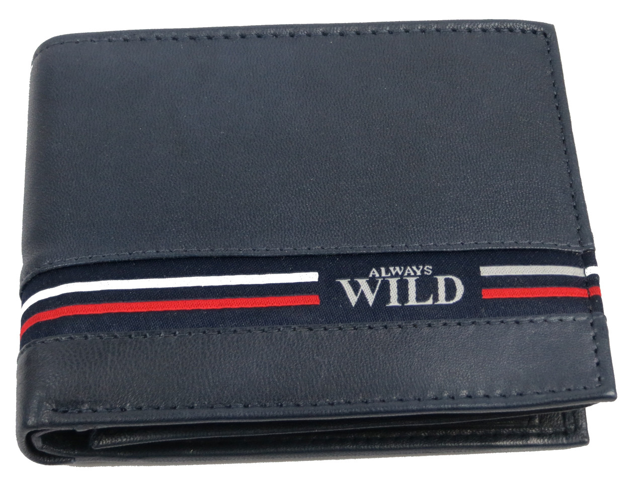 

Мужское портмоне кожаное ALWAYS WILD Синий SN992GV Blue 2612415